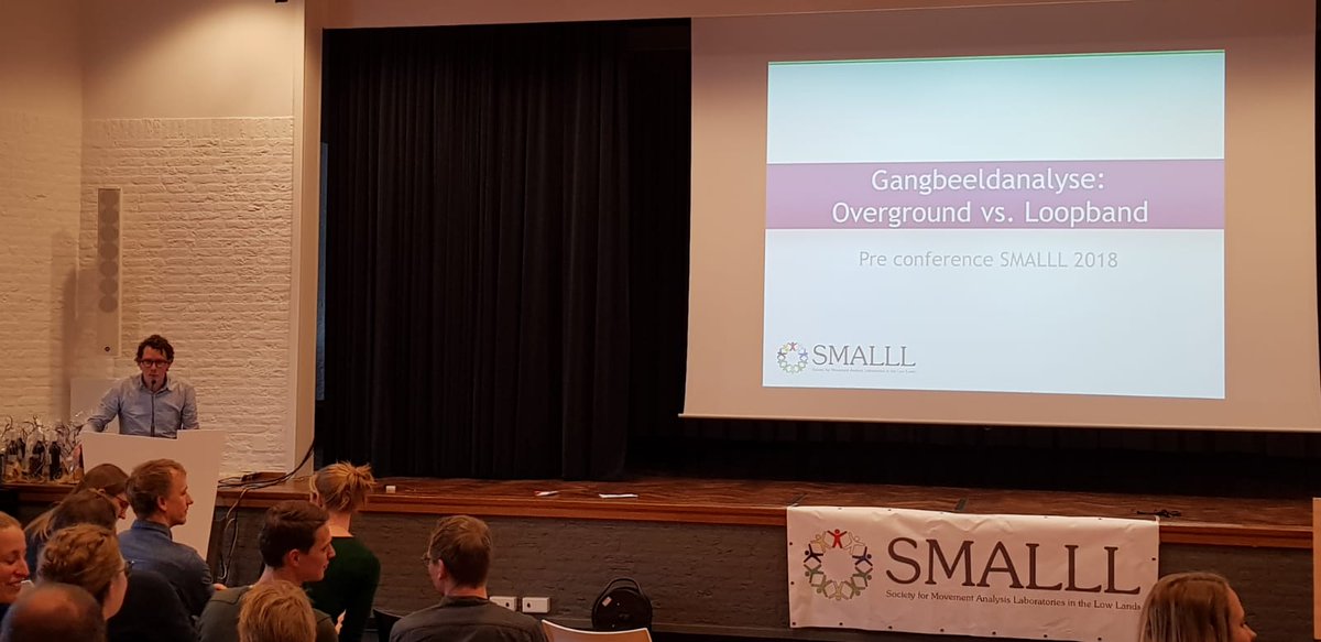 smalll_eu's tweet photo. Juha Hijmans opent de eerste workshop van de #SMALLL2018 pre-conference dag. Gangbeeldanalyse: Overground Vs. Loopband https://t.co/xRZWqtzob1