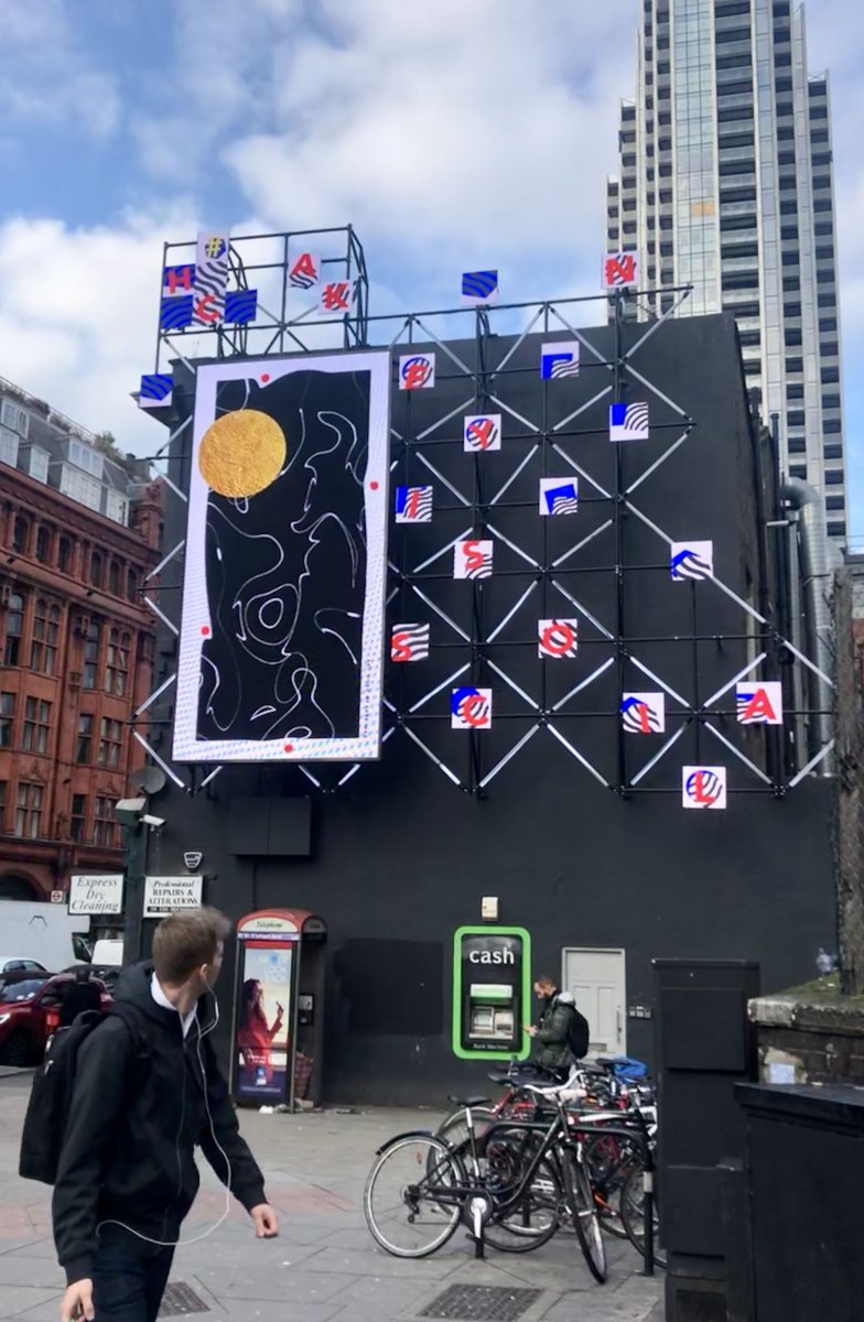 We are really pleased to see unique #digitalartwork visible on the #Shoreditch #Digital Canvas for last weeks' #socialenterpriseday. #Tbt