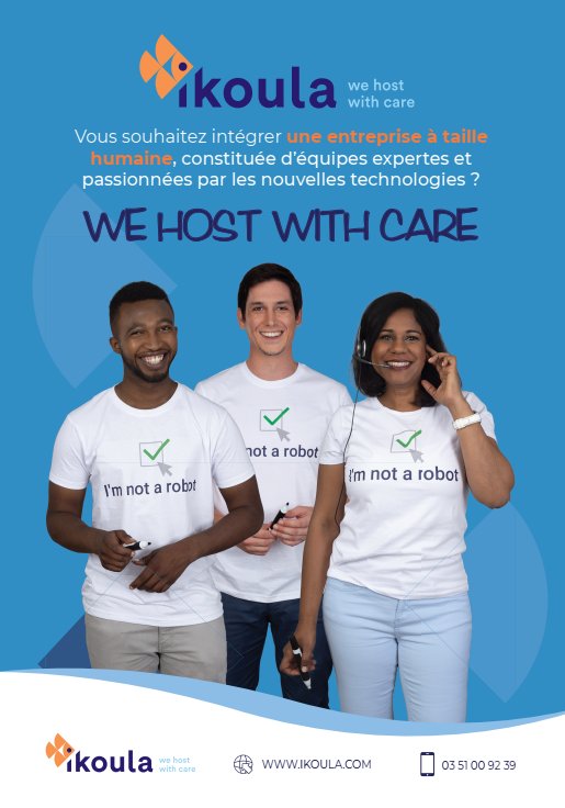 FannyCabanes's tweet photo. ☁ @ikoula recrute! ☁
Nos offres ici : https://t.co/kJ7HRyP0da
#wehostwithcare #jobsearch #JobSeekers #Cloud #CloudComputing #FrenchTech #stage #Emploi #Employment #DataCenter #Sales #Maintenance #MarketingDigital https://t.co/ScU9Y3BDCv