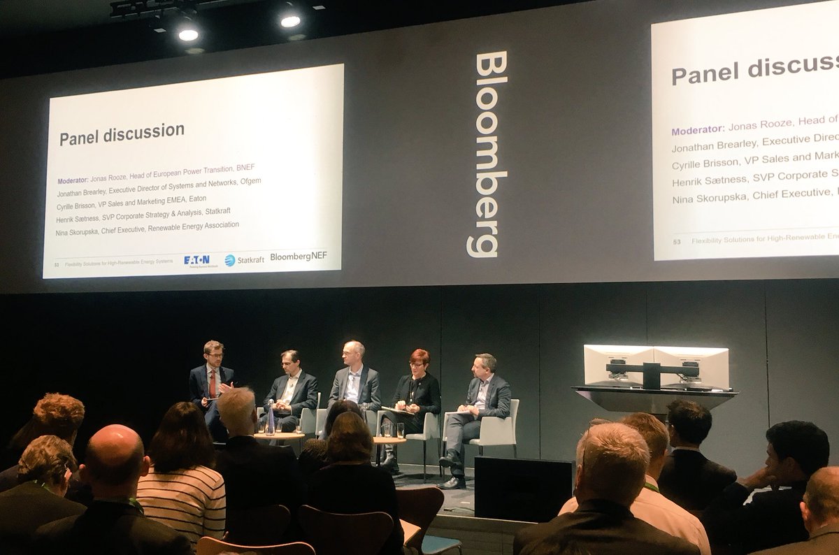 ‘Our view is that wind and solar are becoming the cheapest way to produce power, the challenge now is integrating it into the system’ notes Henrik Saetness of <a href="/StatkraftUK/">Statkraft UK</a> at today’s launch of the <a href="/BloombergNEF/">BloombergNEF</a> UK flexibility study.