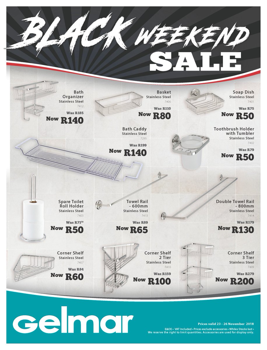 Gelmar On Twitter Black Friday Specials Get Amazing Deals On Our Bathroom And Household Products Valid From The 23rd 26th November While Stocks Last Https T Co Y0uwvip7og