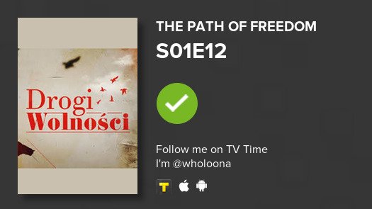 wholoona's tweet image. I've just watched episode S01E12 of The Path of Free...! #pathoffreedom  #tvtime tvtime.com/r/NnoS