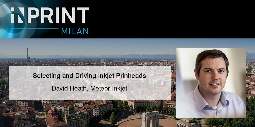 Hear David Heath talk today at 11:50 about selecting and driving inkjet printheads in the Conference Theatre at InPrint Milan bit.ly/2CBny9e <a href="/InPrintItaly/">InPrint Italy</a> #inprint18