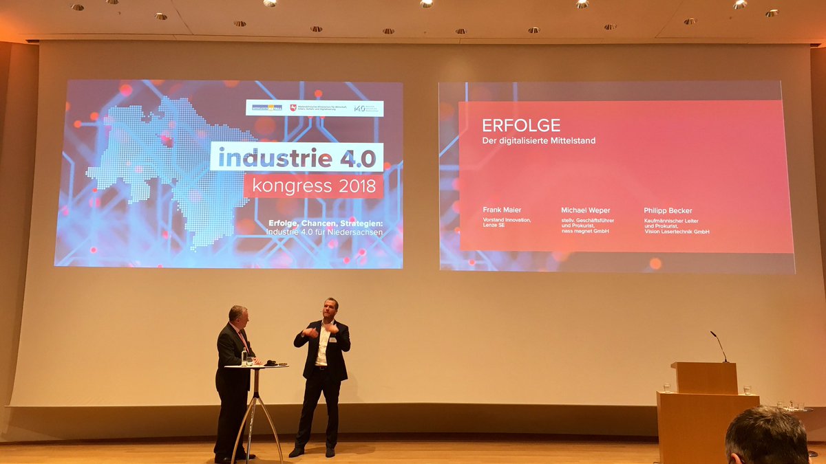 G_Balende's tweet photo. Der digitale Weg der @Vision_Laser - Industrie 4.0 Kongress 2018 #5 @Becker__Philipp @i40nds @althusmann #vision_laser #Industrie40nds #nds https://t.co/GVyWGxvFaC