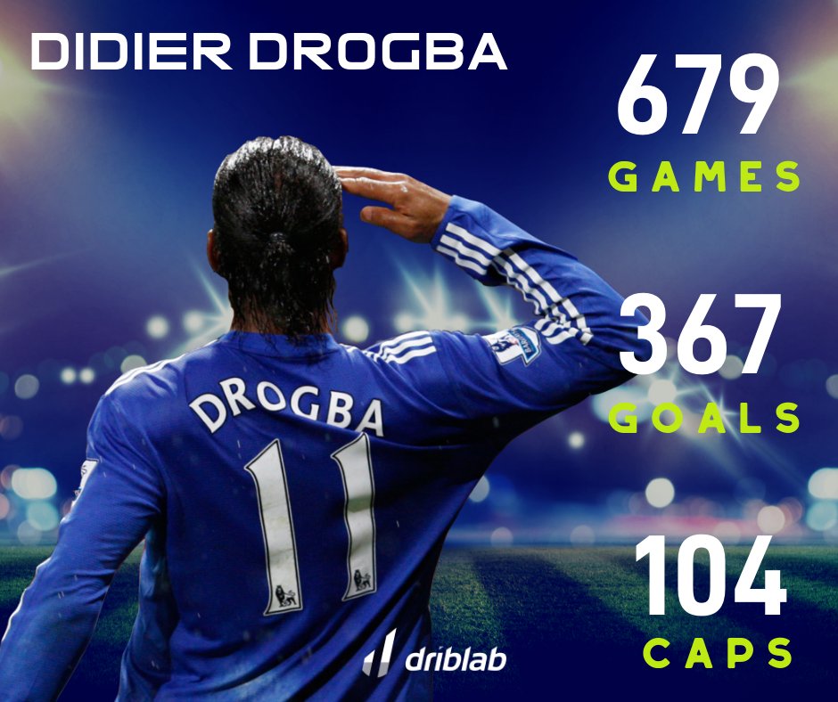 driblab's tweet photo. What a career! Thank you for last 20 years of memories. Happy retirement, well deserved 🙌 🙌 🙌
#Drogba #playerstats #retirement #Chelsea #soccer #football #mido #Egypt #zamalek #OFFICIAL #DidierDrogba #ChelseaFC #CFC #IvoryCoast #Legend #driblab https://t.co/b88YC1VmBD