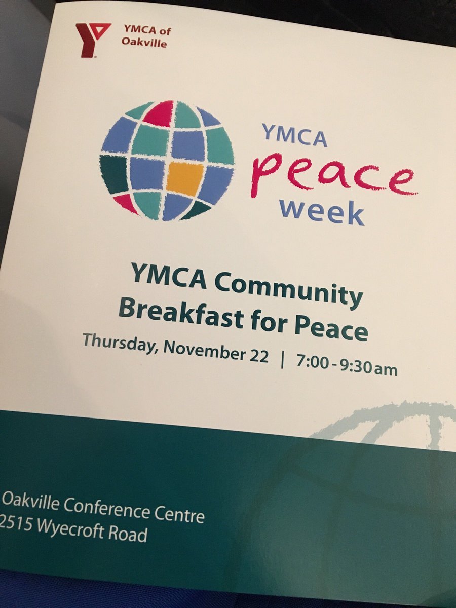 adeburger's tweet photo. My favourite community event of the year is today @YMCAOakville! Off to a great start with @burlington_slam, inspiring speakers coming up including @Melody_Hossaini, and of course #YMCA Peace Medal presentations! #actforpeace #YMCAPeaceWeek https://t.co/mQxDB33Vn0