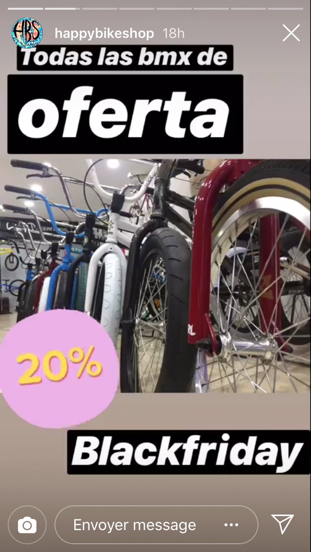 happybikeshop's tweet photo. Black Friday -20% en bicicletas BMX y piezas. @cultcrew @cinemabmx @KinkBikes @SubrosaBrand y más. No te lo pierdas en tienda física. 28 avenida Meridiana en Barcelona https://t.co/Ox9Bdtym89