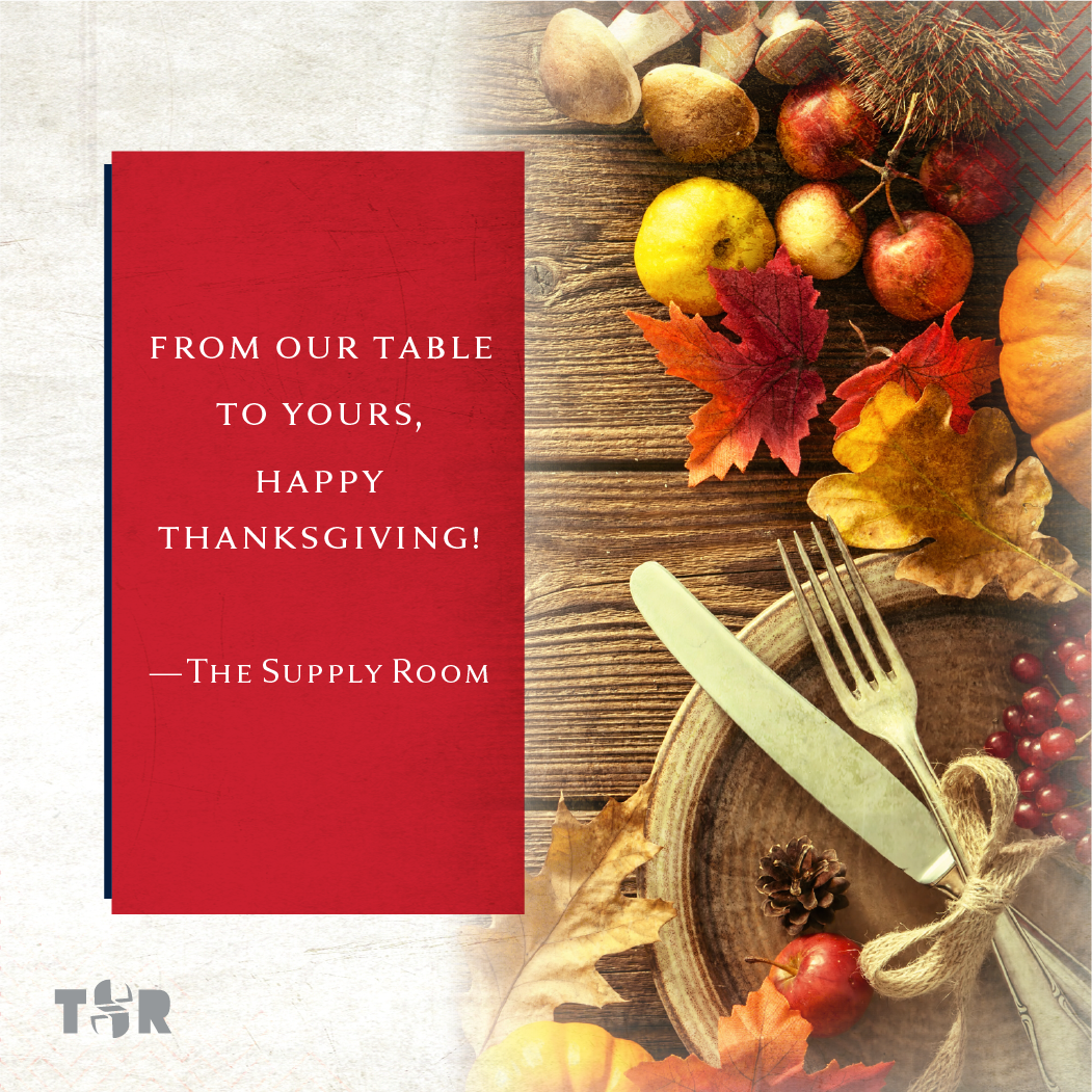 SupplyRoomInc's tweet photo. #HappyThanksgiving #GiveThanks #TSRinc https://t.co/48vyl3Xj3a