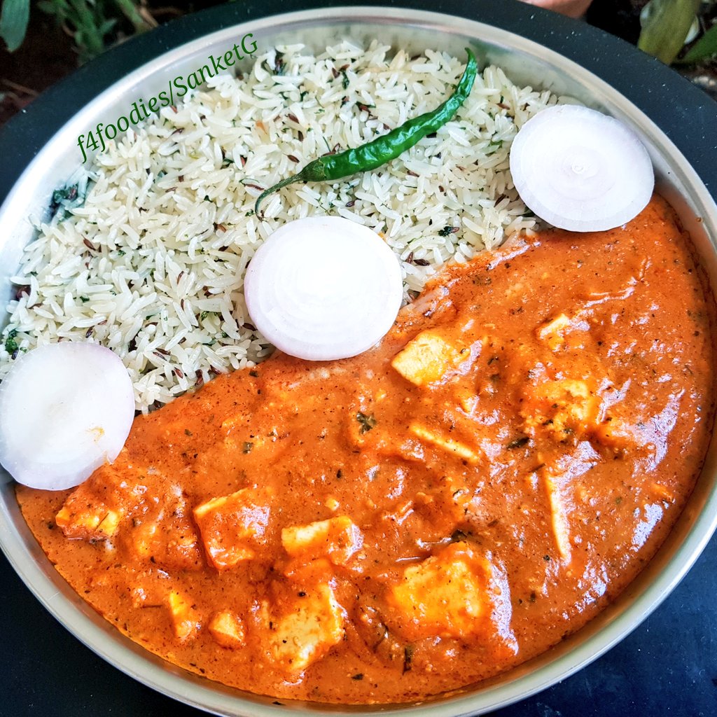 GardeSan's tweet image. Today&apos;s #Lunch #HomeMade #PaneerMakhanwala with #JeeraRice 
Full of ghee, kajju, and cream
#PaneerLovers 
#पनीरमाखनवाला और #जीरा #राईस #दिल्लीराईस 

#food #foodies #foodpics #foodiesofinstagram #foodblog #chefs #म #मराठी #खादाढखाऊ