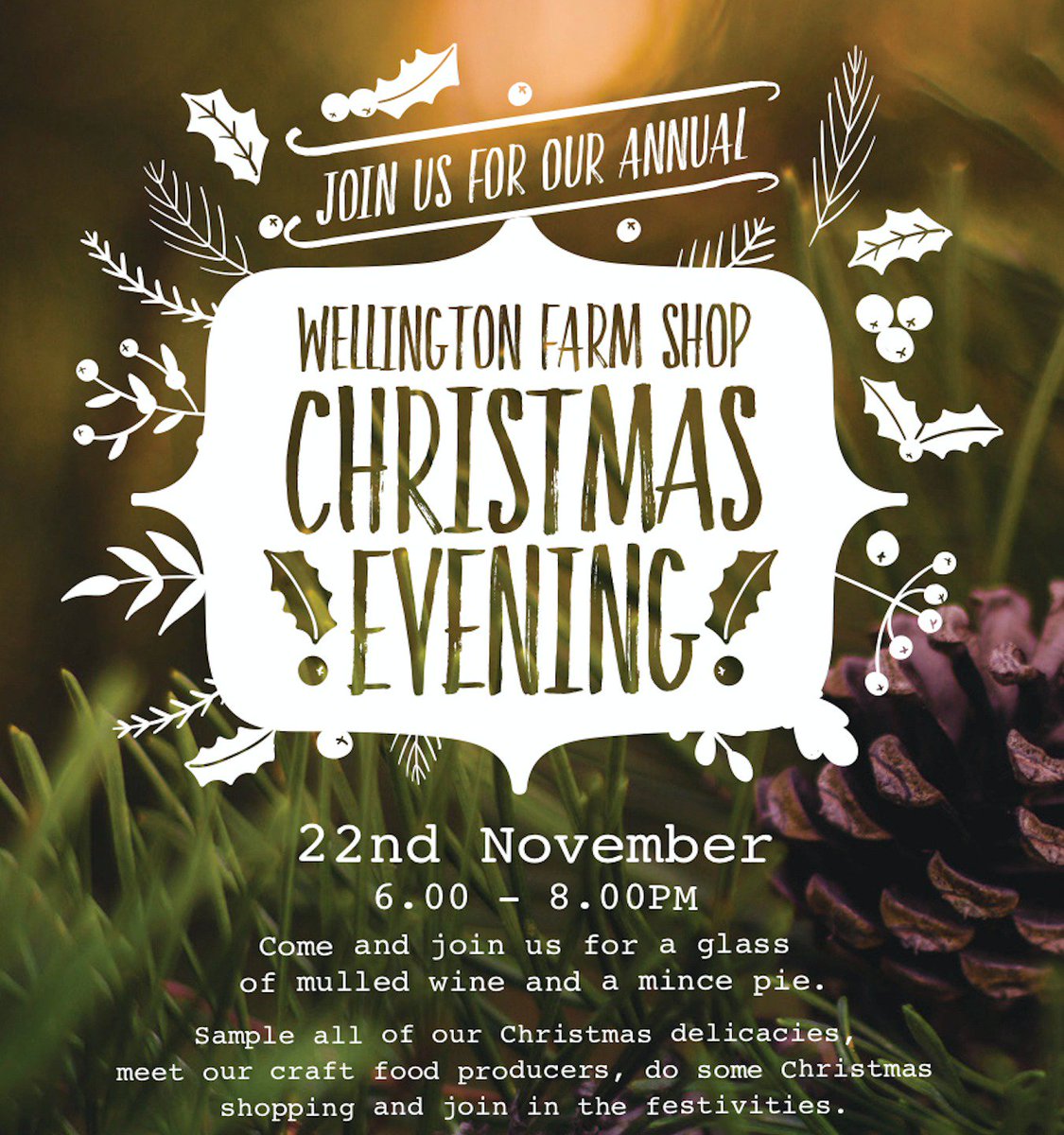 wellyriding's tweet photo. ๐
๐ฒ๐ DON'T FORGET THE WELLINGTON FARM SHOP'S CHRISTMAS EVENING IS TODAY! ๐
๐ฒ๐
#ChristmasSpirit #OneEstateTeam #AwardWinningProduce
@WFarmshop @WellingtonCPrk @wellingtonht @HampshireLife @HampshireFare @VisitHampshire @muddystiletto @Countrylifemag https://t.co/tRQcPypxCV