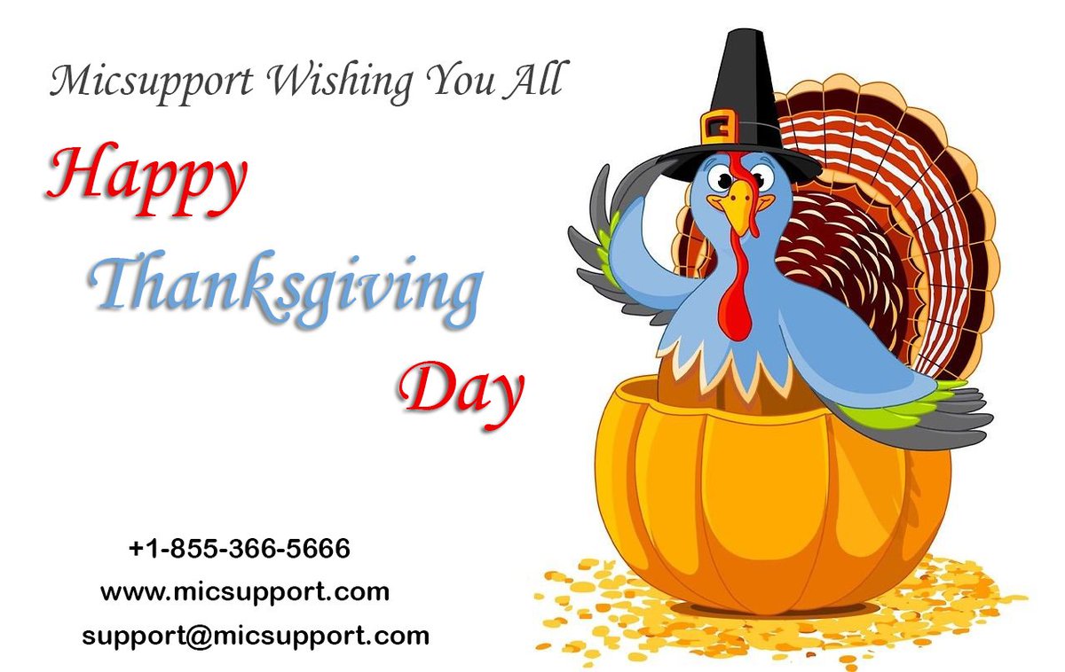SupportMic's tweet image. #micsupport team gives the warm #greeting on the morning of #Thanksgiving Day and obliged to all GOD gifted harvest by heart.  Cherish this day along with a friend, relative all natural eateries. 
Visit Us:- micsupport.com