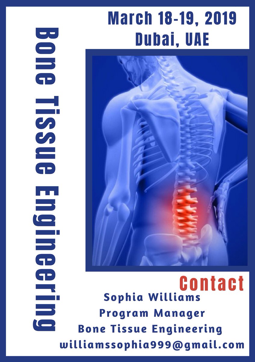 2019Bone's tweet photo. #Bone_Tissue_Engineering_2019
Opportunity is in your hand, do #group_registration and grab the discount offer.
For more details, kindly visit: https://t.co/FWJItlMDEB https://t.co/bozpA2URRM