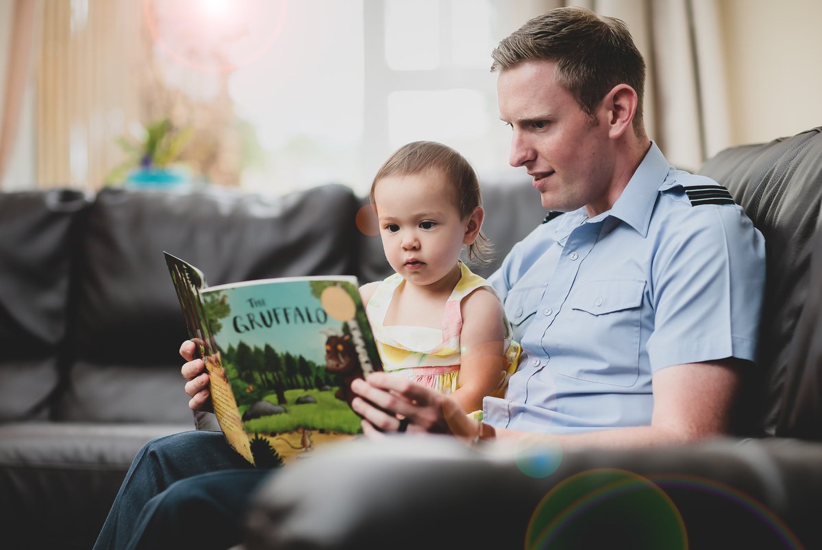 Read how <a href="/RAFAssociation/">RAF Association</a> Storybook Wings brought a smile to his baby daughter’s face when Flight Lieutenant James Traynor was deployed to Kabul in Afghanistan for five months bit.ly/2Aicviu