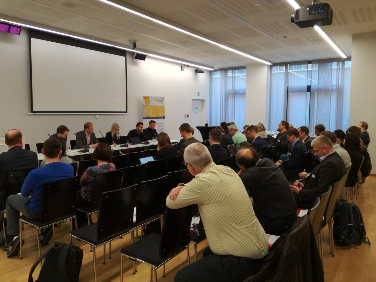 FSaguatti's tweet photo. Discussing policies to support SME's access to Research &amp; Innovation Infrastructures with very interesting speakers and audience at @InnoInfraShare project conference hosted by @RegioneER in Brussels @interregeurope https://t.co/6z64mj1bFy