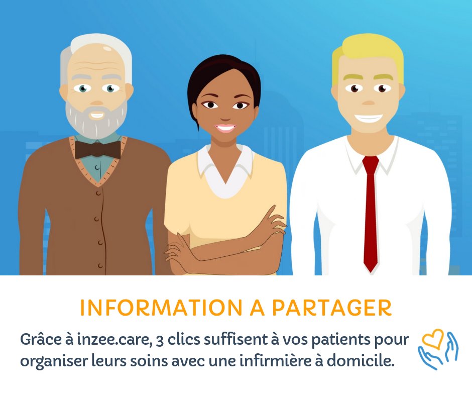 inzeecare's tweet photo. NOUVEAU ! Avec #inzee.care, vos patients peuvent maintenant prendre rendez-vous directement avec leur infirmière. Faîtes passer le message 😊
#IDEL #patients #demandeDeSoins #esanté
https://t.co/YPidehOyWf https://t.co/NIuIVOaahf