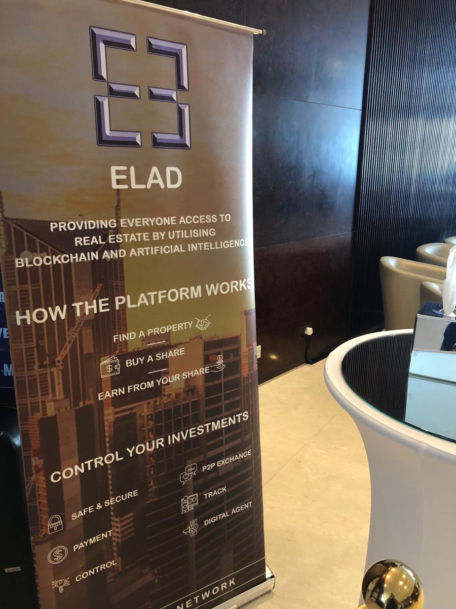btc_wires's tweet photo. With the purpose of Combining Blockchain, Real Estate and #ArtificialInteligence for a smarter way to invest, Find @elad_network representing themselves at #GBF, UAE.
#Dubai #Futuretechv #Decentralized #gbf #DFD #blockchainsummit #btcwire #blockchainsummit #blockchaintechnology https://t.co/XEFcXYrDKo