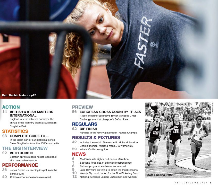 AthleticsWeekly's tweet photo. A new issue of AW has hit newsstands today and here's some of what you can find inside...
Digital edition ➡️ https://t.co/HzP1BrlBuP https://t.co/0IuRof7jEl