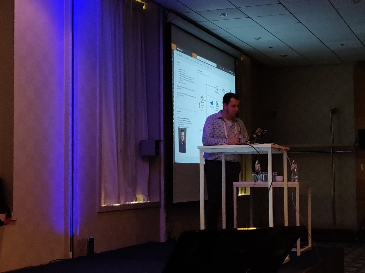 GitteTitter's tweet image. Session of @kvaes has started #MSTechSummit good stuff on DevOps. No slides, only demo&apos;s.