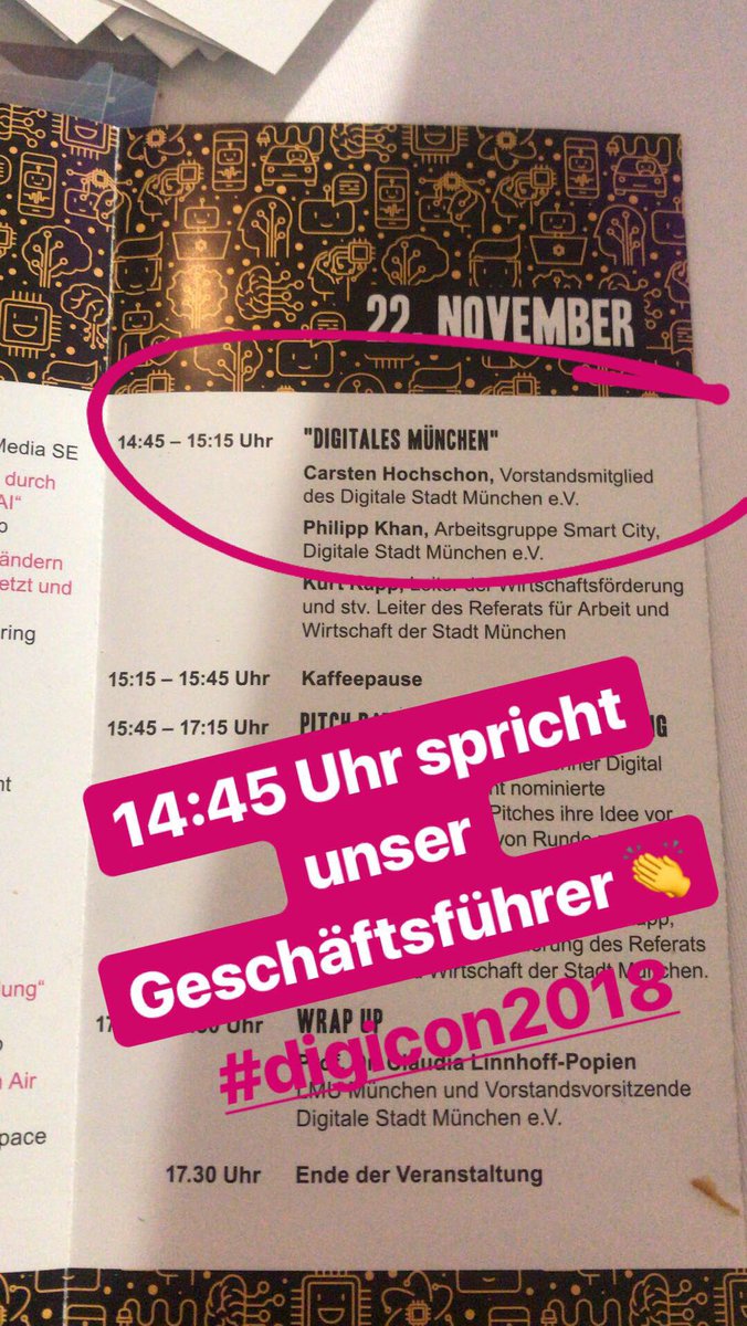 knooing's tweet photo. Nach der Pause gibt es einen Vortrag von unserem CEO @CHochschon 🎤 nicht verpassen 😁 #digicon2018 https://t.co/IPUKcTYQDL