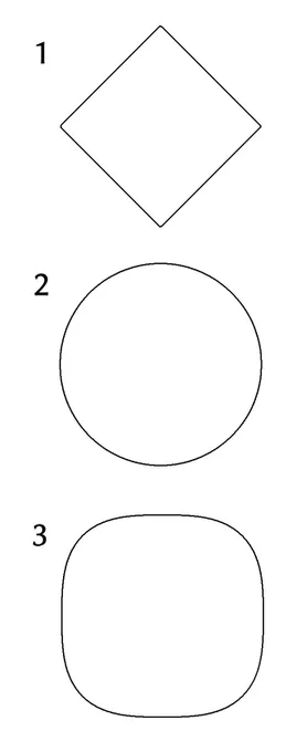 次のうち円はどれでしょうか 