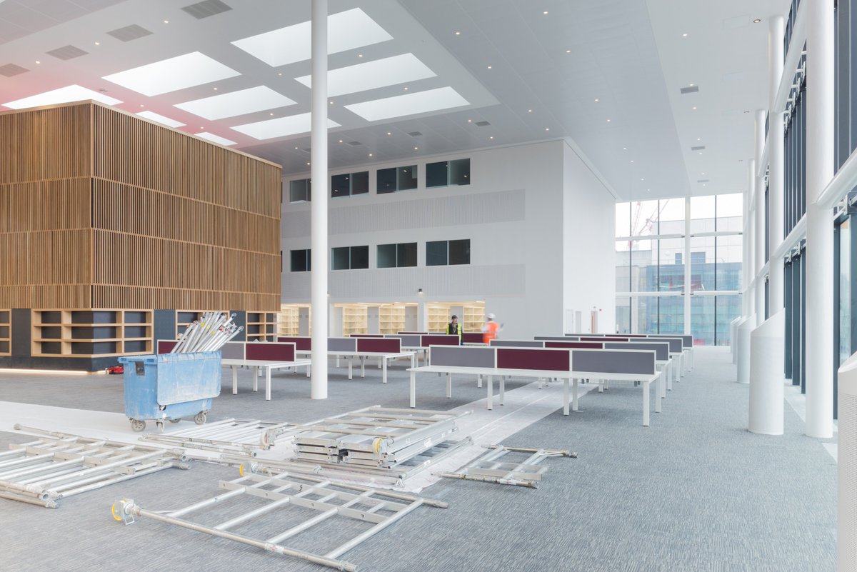 AllianceMBS's tweet photo. The latest photos from inside the building feature the main teaching and learning space, known as The Hive. The photos also feature the Eddie Davies Library. See our Flickr account for more photos: https://t.co/vKN99OQo71 https://t.co/BDcAkYm4Yj