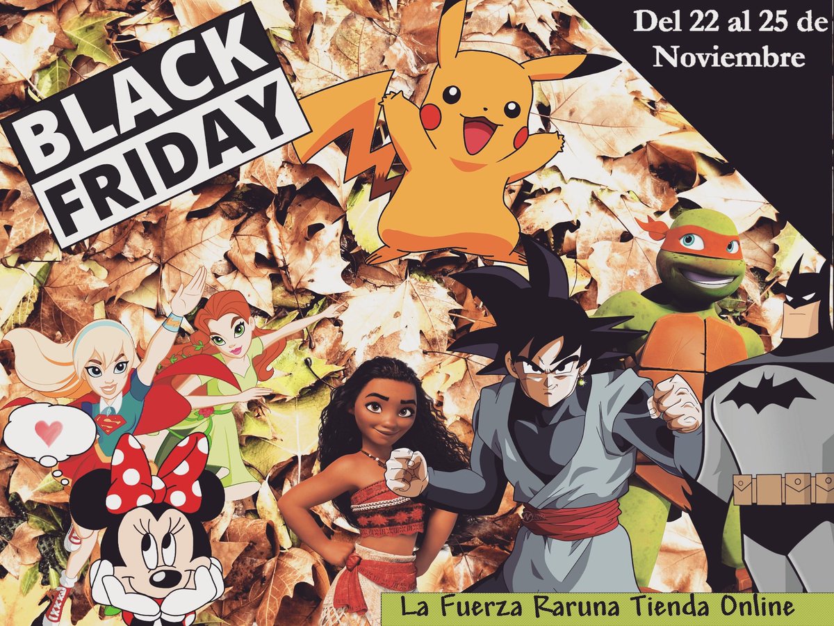 LFRShop's tweet photo. Os informamos que en La Fuerza Raruna ya tenemos ofertas especiales con motivo del Black Friday 2018.
https://t.co/ImoVxz3iTv
Subiremos Ofertas desde hoy hasta el domingo 25 de Noviembre, ambos inclusive.
Ya hay más de 100 artículos rebajados. Esperamos que os gusten. https://t.co/b4xCzkspgc