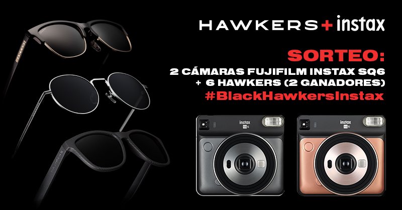 HawkersCo's tweet photo. SORTEAZO CON FUJIFILM 📷💥

Sorteamos 2 cámaras Instax SQ6 Fujifilm + 6 Hawkers 

Para participar:
- RT
- Cita este tweet respondiendo a la pregunta “¿Qué harías con la cámara?” Con el HT #BlackHawkersInstax

Cuantos más tweets más posibilidades. Habrán 2 ganadores

Vamosss 😎 https://t.co/q3vI83FZSo