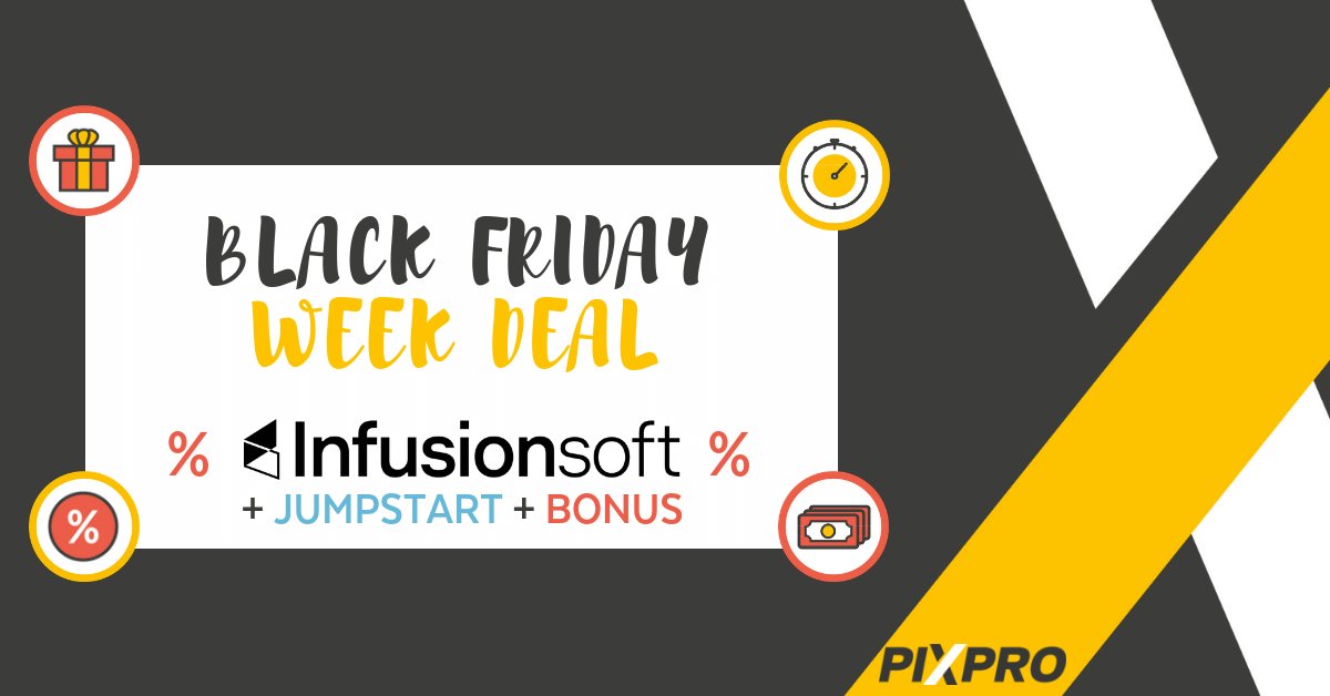 Just nu har vi ett riktigt bra #BLACKFRIDAY WEEK erbjudande för dig som vill sätta igång med #businessautomation och #Infusionsoft amp.gs/g7p2