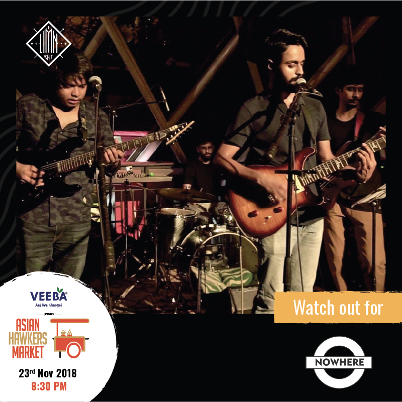The travelling music band, Nowhere Station bring music back to the streets with their gigs at forts, streets and other public places. Make sure to check them out as they play the beats of alternative rock at Veeba Asian Hawkers Market on 23rd Nov at Select CityWalk.