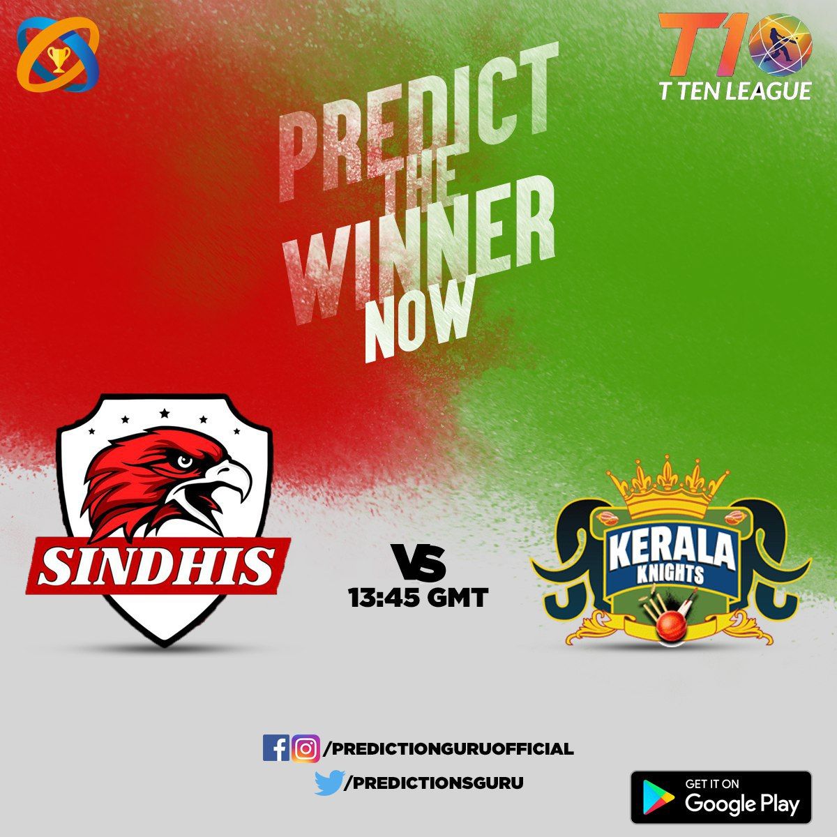 PredictionsGuru's tweet photo. Are you ready for today's #T10League encounter between @sindhist10 &amp; @KeralaKingsT10 ,What's your pick for today?

💯Know 'Expert Tips', Predict &amp; Win  ⬇️
📱Download our app ➜ https://t.co/0Tcqyw5VzN 🏏
.
.
#T10 #YehKhelHamaraHai #BusAbDus #Tips https://t.co/qjn1KTCwSt
