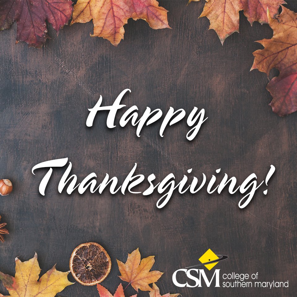 CSMHawks's tweet photo. Happy Thanksgiving from CSM! We are thankful for all of our students, faculty, and staff that have made CSM a great place to learn over the past 60 years. #CSM60th https://t.co/TgXFyU0JH6