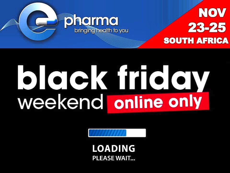 epharma_za's tweet photo. This one you donโt want to miss #BlackFridayLoading #BlackFridayEpharma #BlackFriday #Epharma #OnlineShopping #Online https://t.co/LtbX12EXYK