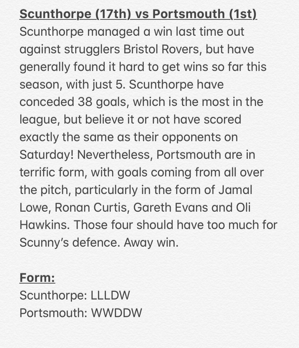 Tricky is back for potentially his last ever #WeekendPreview 🤮🤮

He’s gone for a Leeds, Barnsley, Sunderland and Portsmouth 4-fold. Could it be the one that keeps #TowTrickTips afloat??

Current odds: 11/1 (SkyBet). 

We are Lincoln we are Lincoln Cowley is our king!