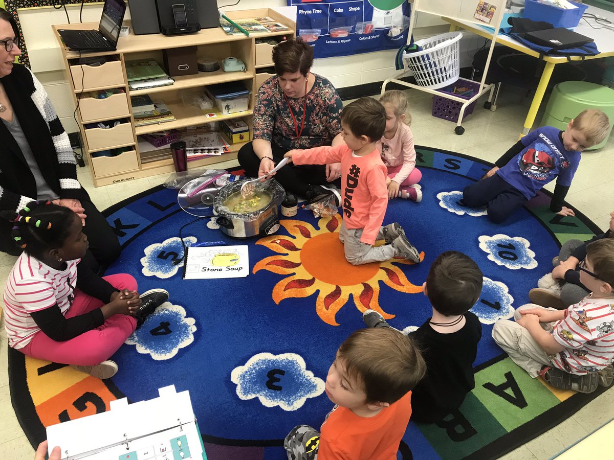 MissMaryPreK's tweet photo. Thankful for my little turkeys! Our kids making stone soup this week! #HappyThanksgiving2018 #ELCPenguins https://t.co/j6TfYAcIEd