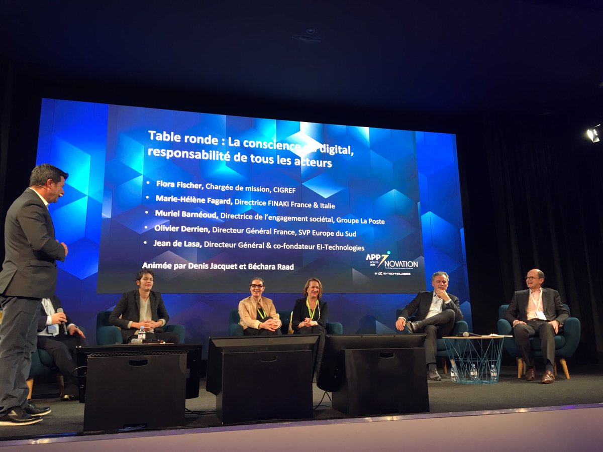 Finaki_FR's tweet photo. #Appinovation table ronde la responsabilité du digital, des femmes et des hommes sur le plateau https://t.co/VswLU6Iikb