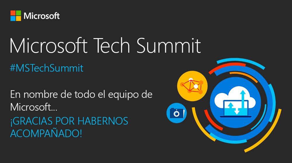 MicrosoftES's tweet image. Tras más de 8 horas de intensas sesiones sobre innovación, ponemos el cierre a una jornada excepcional, cargada de conocimiento. Gracias a todos por acompañarnos en esta edición del #MSTechSummit, ¡nos vemos en la próxima!