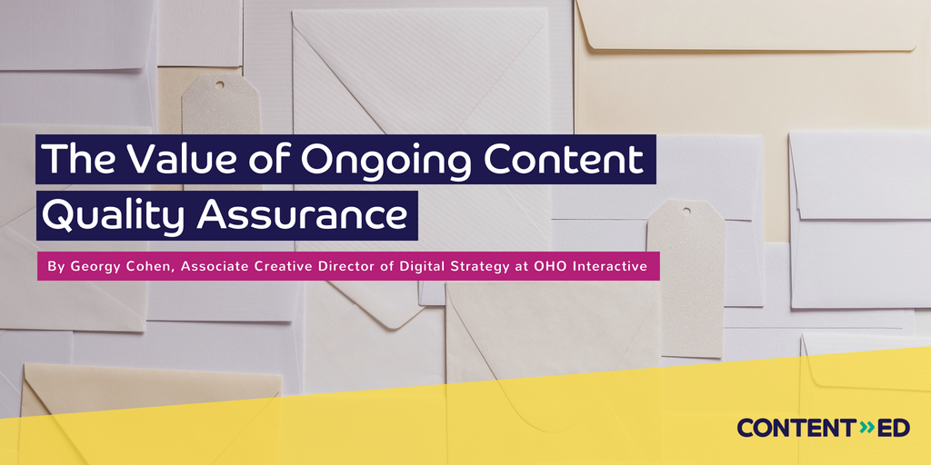 ContentEdLive's tweet photo. Audit and review your content frequently. It can save you from producing unnecessary content and highlight outdated information.

Our #ContentEd18 speaker, @radiofreegeorgy, shares why there is value in ongoing content quality assurance. https://t.co/JvkRBPfixy https://t.co/xop0GFqphk