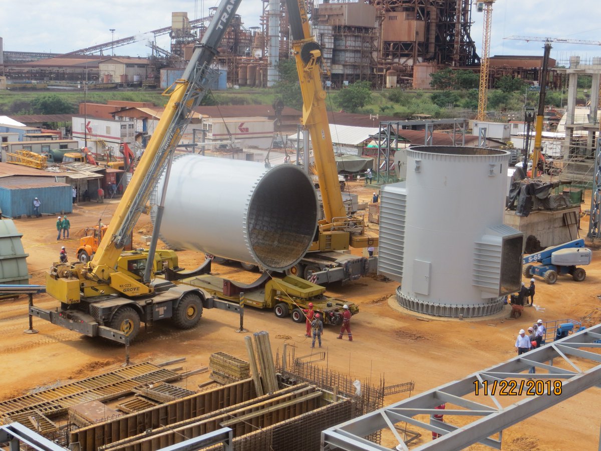 MccPlantaPellas's tweet photo. |Avance #22Nov| Izaje de la sección N° 5 de la Chimenea Principal del Precipitador Electrostático de #24Ton en el Proyecto de Construcción de la #2LPP en @Ferrominera_CVG #FMO #SeguimosAvanzando https://t.co/hCA8EqeBFv