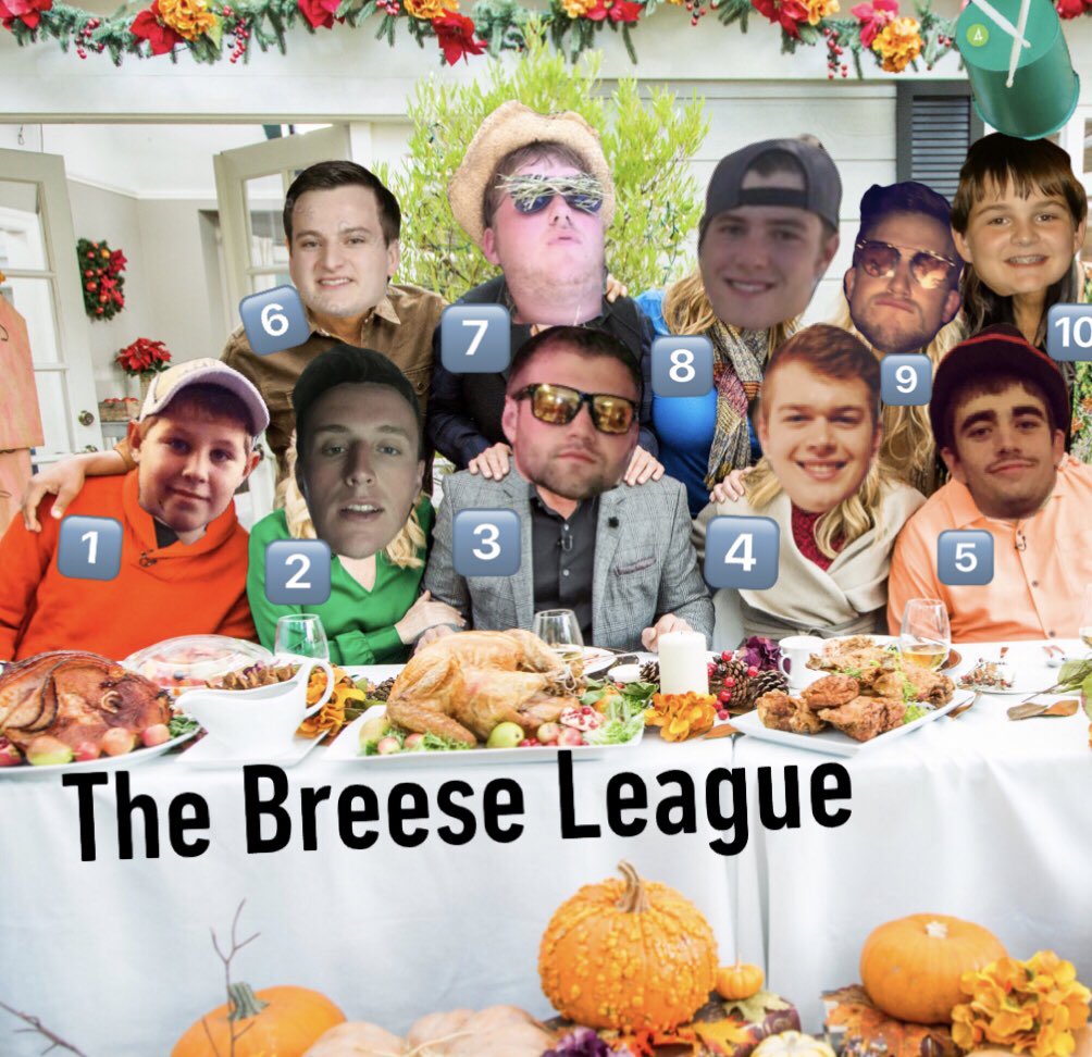 BreeseFantasyFB's tweet photo. Week 11 standings: https://t.co/18QFOJMqSu