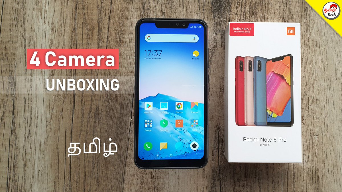 TamilTechOffici's tweet photo. Redmi Note 6 Pro Unboxing &amp; Hand-On Review | 4 Camera | 4000mAh | Tamil Tech 

New Video : https://t.co/oYG0iPrYj2

#SaveDelta #SupportDelta #GajaCycloneRelief #GajaCyclone https://t.co/UpvaOnoqLD