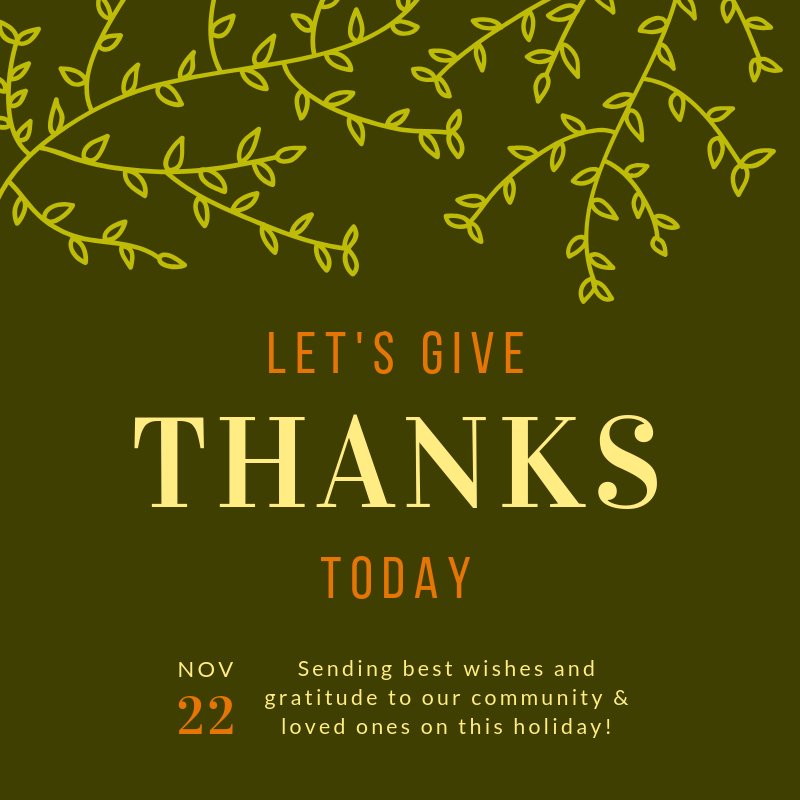 FowlersMillGC's tweet photo. Today, we give thanks for all of you. From our family to yours, Happy Thanksgiving! https://t.co/N4LN5ojJmD