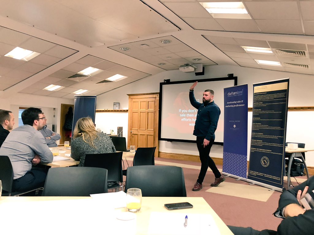 kirstlwilson's tweet photo. Brilliant session with @durhamlane this morning about pitching and closing. Got some good tips to use going forward! #dlsales https://t.co/C0alavXcPM