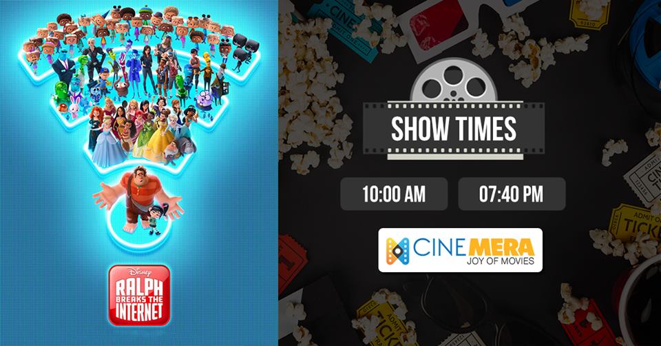 Cinemera_brd's tweet photo. @wreckitralph is “perfectly fresh.” Showing from tomorrow at @Cinemera_brd 
Book your tickets:
@Paytm :https://t.co/My4UdVd3DD
@bookmyshow :https://t.co/uWVgVGP3un
#Hollywood #Animation #3DMovie #RalphBreaksTheInternet #Cinemera #Multiplex #cinema #MultiplexInVadodara #FridayFun https://t.co/aGPi7Jj3Ma