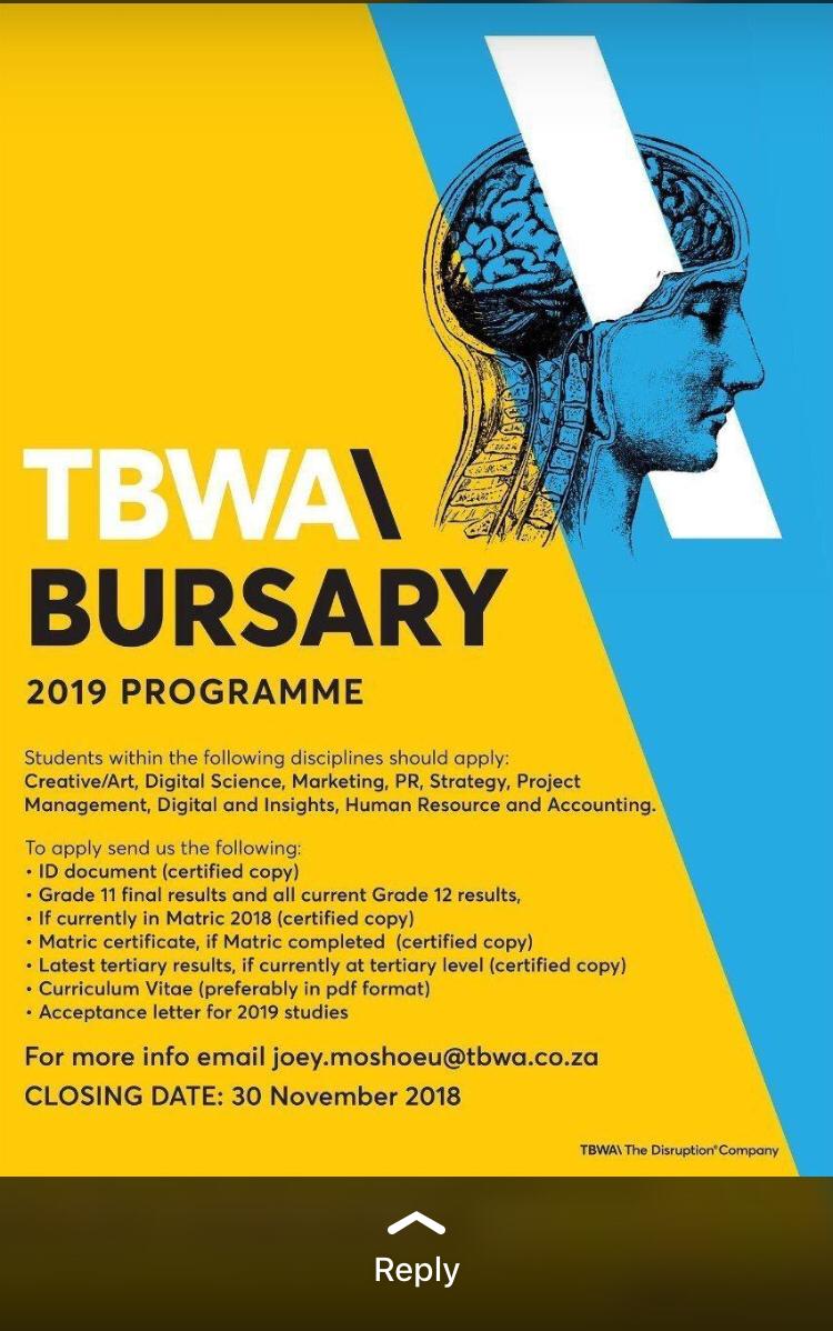 NjUhuruMapapu's tweet photo. #Bursaries #Apply #RTtoShare https://t.co/rSiHuQuJVT