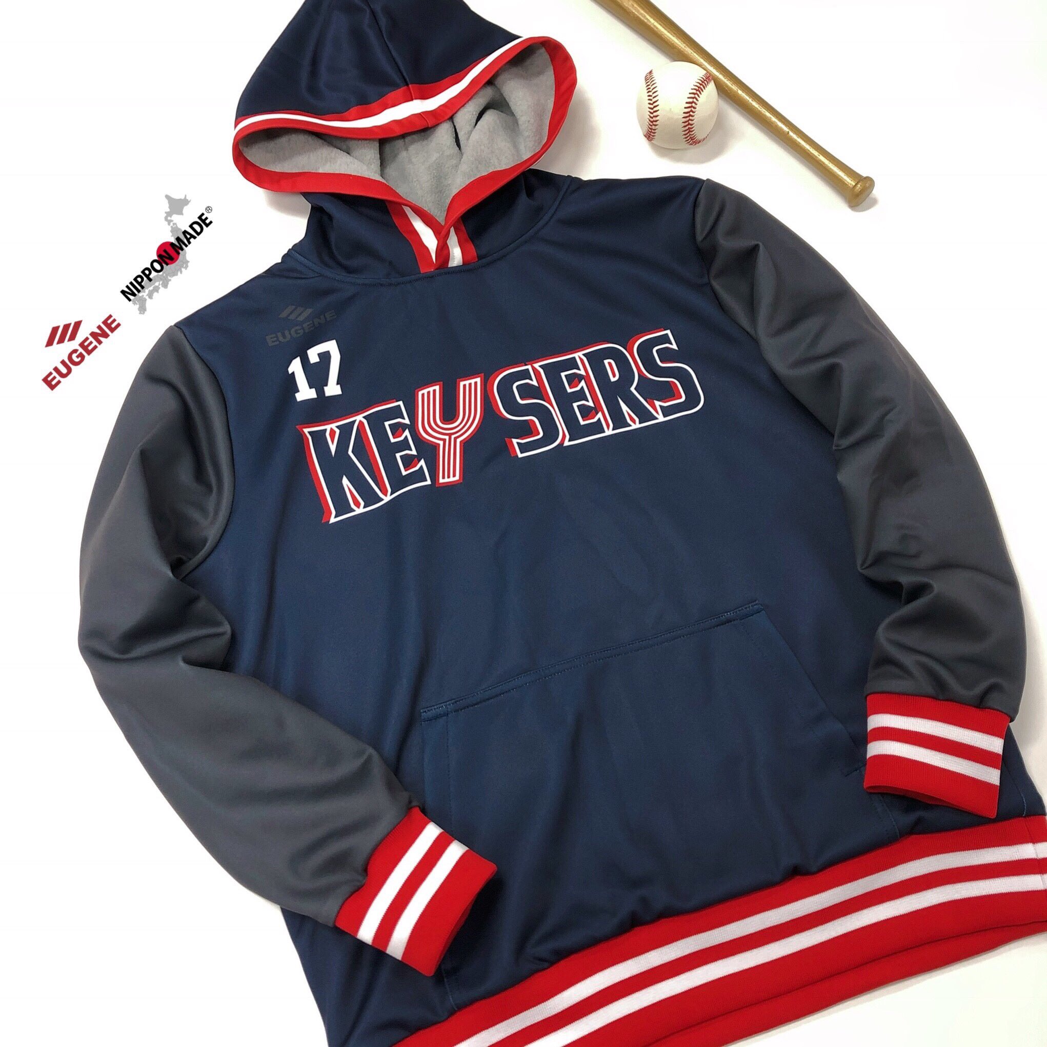 Eugene イウジン 野球ユニフォーム Pa Twitter ホワイトのラインが全体をパっと明るい印象に ベースはネイビー 袖はチャコールグレーのしっかり落ち着いたカラーですがダークなイメージにならないカッコいいデザインです 裏ボアで機能性も T Co
