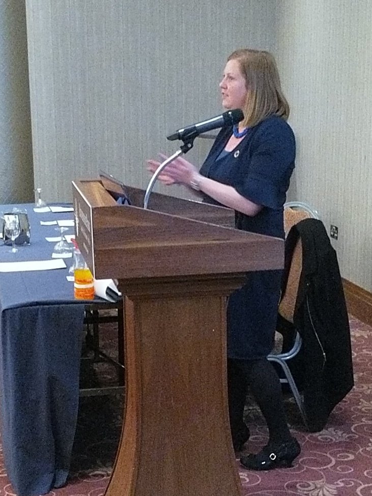 AdrianKavanagh's tweet photo. Irene Morris closing the Geographical Society of Ireland/Department of Communications, Climate Action and Environment conference on the Sustainable Development Goals #GeoWeek #GeoWeek18 @geogsocire https://t.co/tclKpRBoyZ
