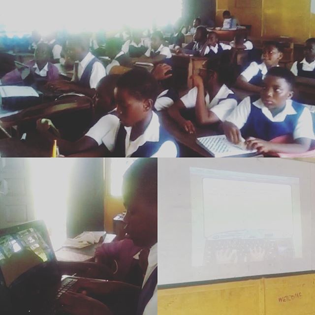 Some images sent today of children in Akropong, Ghana, using the projector we donated last year for their education. If you have any EDUCATIONAL dvds or blu-rays we can send @SunScreenIT (Twitter) is prepping a package to send to the school.  My address on my website #sunscr…