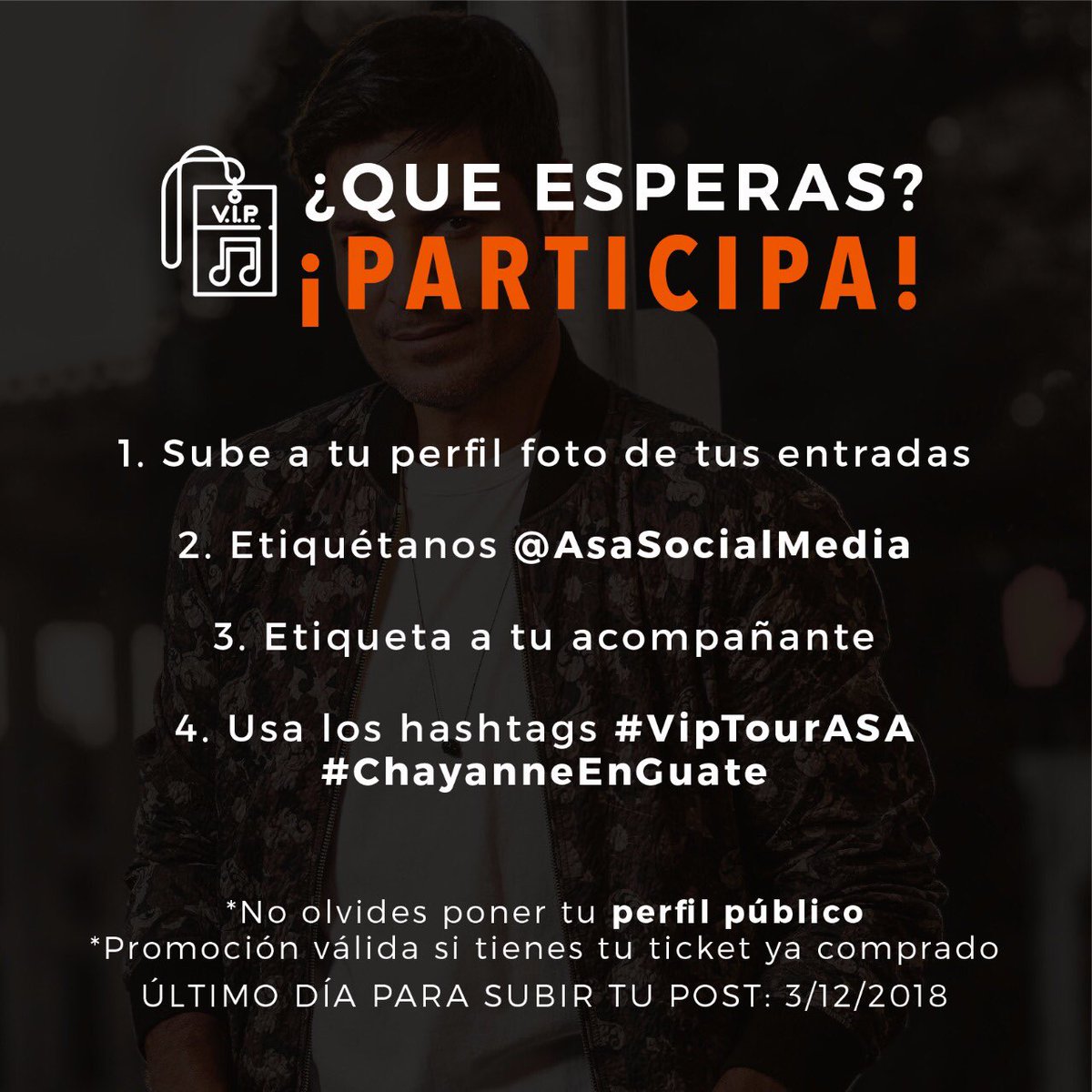 Participa en instagram para ganarte un Tour Privado en el concierto de Chayanne! instagram.com/p/Bqdg4aDhMCD/