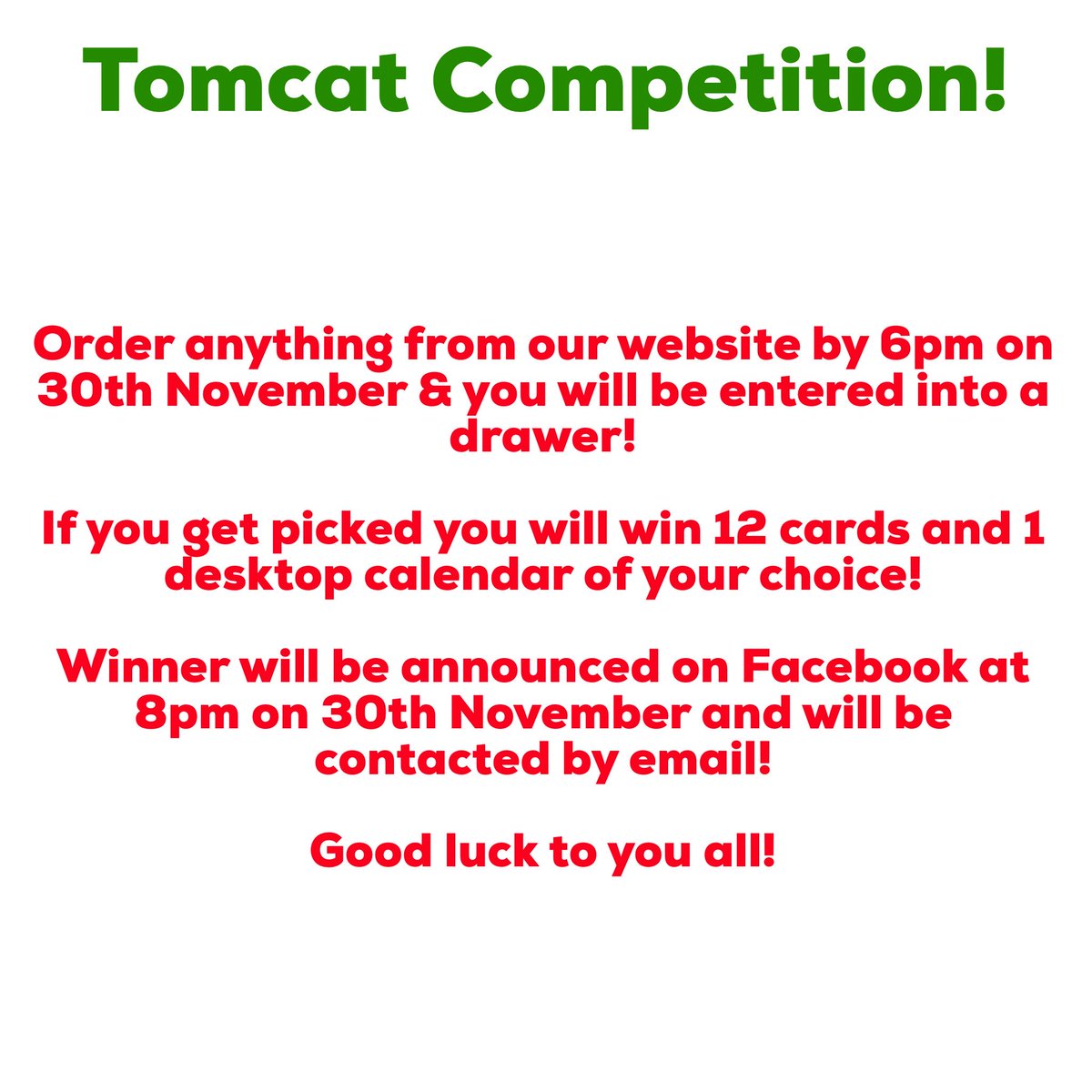 Our competition.. ends next Friday! 🐈 .
.
.
.
.
#competition #giveaway #prizes #greetingscards #catcards #catproducts