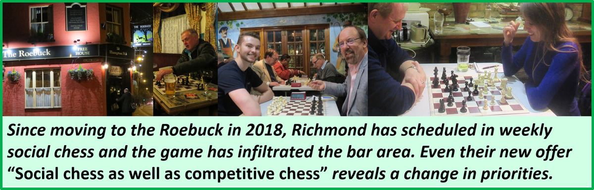 PaulBarasi's tweet photo. #PubChess 3
It’s not just that pub-based chess clubs seem best at providing social chess but they raise their priority for it. Does a bright future for #chess clubs and English chess depend on having visible, easy-access community settings where anyone can play? https://t.co/qEdUOljUuE
